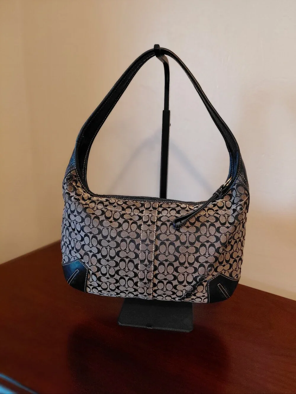 Coach Ergo Signature Hobo Shoulder Bag Style Number 11294 Blue Leather